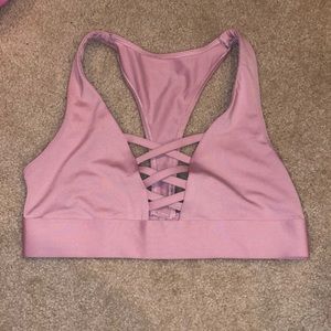 PINK criss-cross sports bra